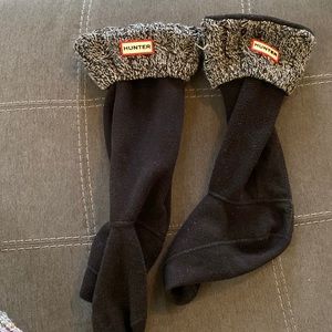 Hunter 6 Stitch Cable Knitted Cuff Tall Boot Socks
